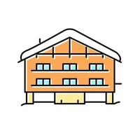 Chalet Haus Farbe Symbol Vektor Illustration