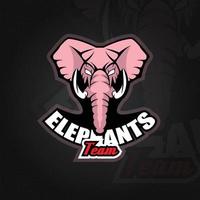 logotyp mall med elefant huvud. eps 10 vektor grafik