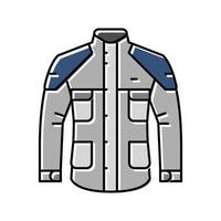 Regenbekleidung Motorrad Farbsymbol Vektor Illustration