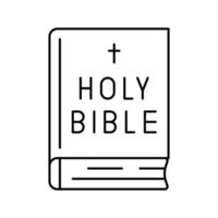 bibel bok linje ikon vektor illustration