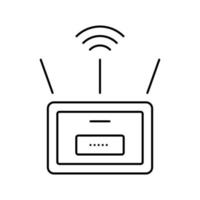 wifi router linie symbol vektor illustration