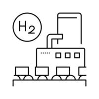 Verwendung in der Lebensmittelindustrie Wasserstofflinie Symbol Vektor Illustration