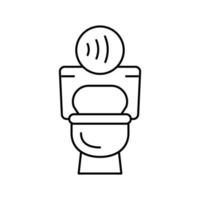 toilette kontaktlose linie symbol vektor illustration