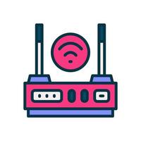 Router-Symbol für Ihre Website, Ihr Handy, Ihre Präsentation und Ihr Logo-Design. vektor