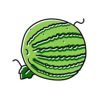färsk vattenmelon blad Färg ikon vektor illustration
