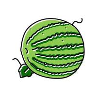 frische Wassermelone Blatt Farbe Symbol Vektor Illustration