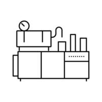 Drogenproduktionsmaschine Linie Symbol Vektor Illustration