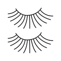 Schönheitszubehör Wimpern Farbe Symbol Vektor Illustration