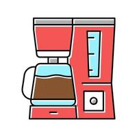 Haushaltskaffeemaschine Farbe Symbol Vektor Illustration