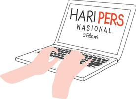 hari pers nasional illustration vektor