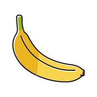 eine ganze Banane Farbe Symbol Vektor Illustration