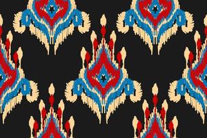 etnisk ikat sömlös mönster i stam. aztec geometrisk etnisk prydnad skriva ut. ikat mönster stil. vektor