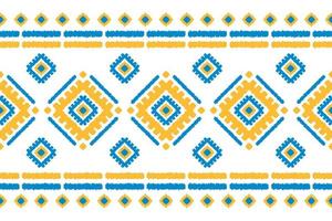 teppich ethnisch ikat muster kunst. geometrisches ethnisches ikat-nahtloses muster im stammes-. mexikanischer Stil. vektor