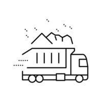 LKW-Lieferlinie Symbol Vektor Illustration