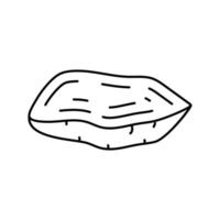 Schnitt Süßkartoffel Symbol Leitung Vektor Illustration