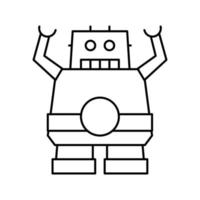 Roboter Geek Symbol Leitung Vektor Illustration Zeichen