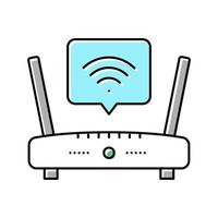 Wi-Fi-Internet in Motel-Farbsymbol-Vektorillustration vektor