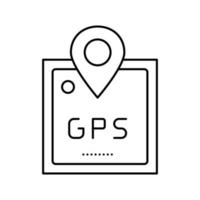 GPS-Gerät Symbol Leitung Vektor Illustration