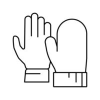 Handschuhe trockene Haut Symbol Leitung Vektor Illustration