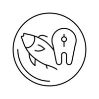 Fisch Kaufhaus Linie Symbol Vektor Illustration