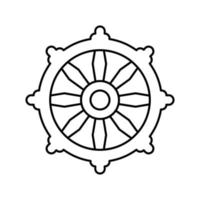 Buddhismus Religion Symbol Leitung Vektor Illustration