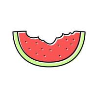 mat vattenmelon Färg ikon vektor illustration