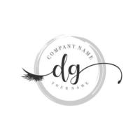 ursprüngliches dg-logo handschrift schönheitssalon mode modernes luxusmonogramm vektor