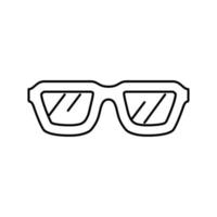 Retro-Brille optische Linie Symbol Vektor Illustration