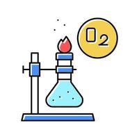 Chemie Forschung Sauerstoff Farbe Symbol Vektor Illustration