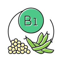 b1 vitamin Färg ikon vektor illustration