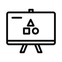 svarta tavlan eller vit styrelse ikon för håller på med presentation eller undervisning vektor