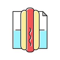 Hot Dog Street Food Farbe Symbol Vektor Illustration