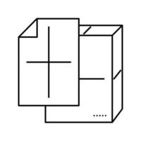 Manila-Papierlinie Symbol-Vektor-Illustration vektor