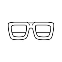 Rap-Brille Rahmenlinie Symbol Vektor Illustration