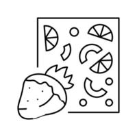 Fruchtschokolade Symbol Leitung Vektor Illustration