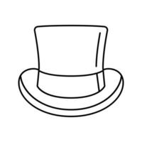 Top Hat Cap Symbol Leitung Vektor Illustration