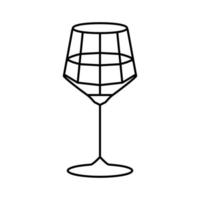 merlot vin glas linje ikon vektor illustration