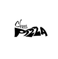 Käsepizza-Typografie-Logo vektor