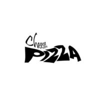 ost pizza typografi logotyp vektor