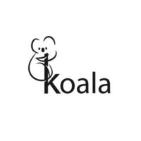 Koala-Logo-Design-Vorlage. Vektor-Illustration vektor