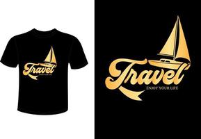 Tour-Reise-T-Shirt-Design, Abenteuer-Reise-T-Shirt-Design vektor