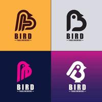 fågel b logotyp - vektor logotyp mall