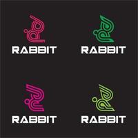 enkel kanin logotyp mall vektor ikon symbol illustration