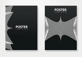 Satz minimaler geometrischer Designposter, Vektorvorlage mit Linienelementen, moderner Hipster-Stil vektor