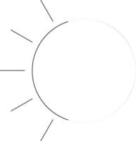 esoterisk måne och Sol illustration element. vektor