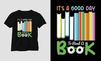 vektor bok älskare t skjorta design, typografi med en trevlig illustration av böcker