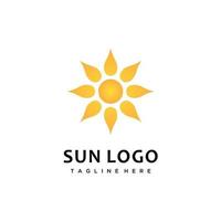 Sol glans ljus logotyp design mall vektor