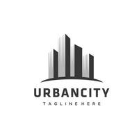 verklig egendom byggnader urban stad platt logotyp design inspiration vektor