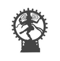 Shiv Nataraj 'Lord Shiva' Silhouettenvektor. Shiva-Silhouette-Grafik. vektor