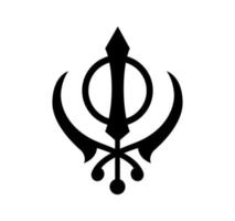sikhism symbol ikon. sikhism religion vektor logotyp.